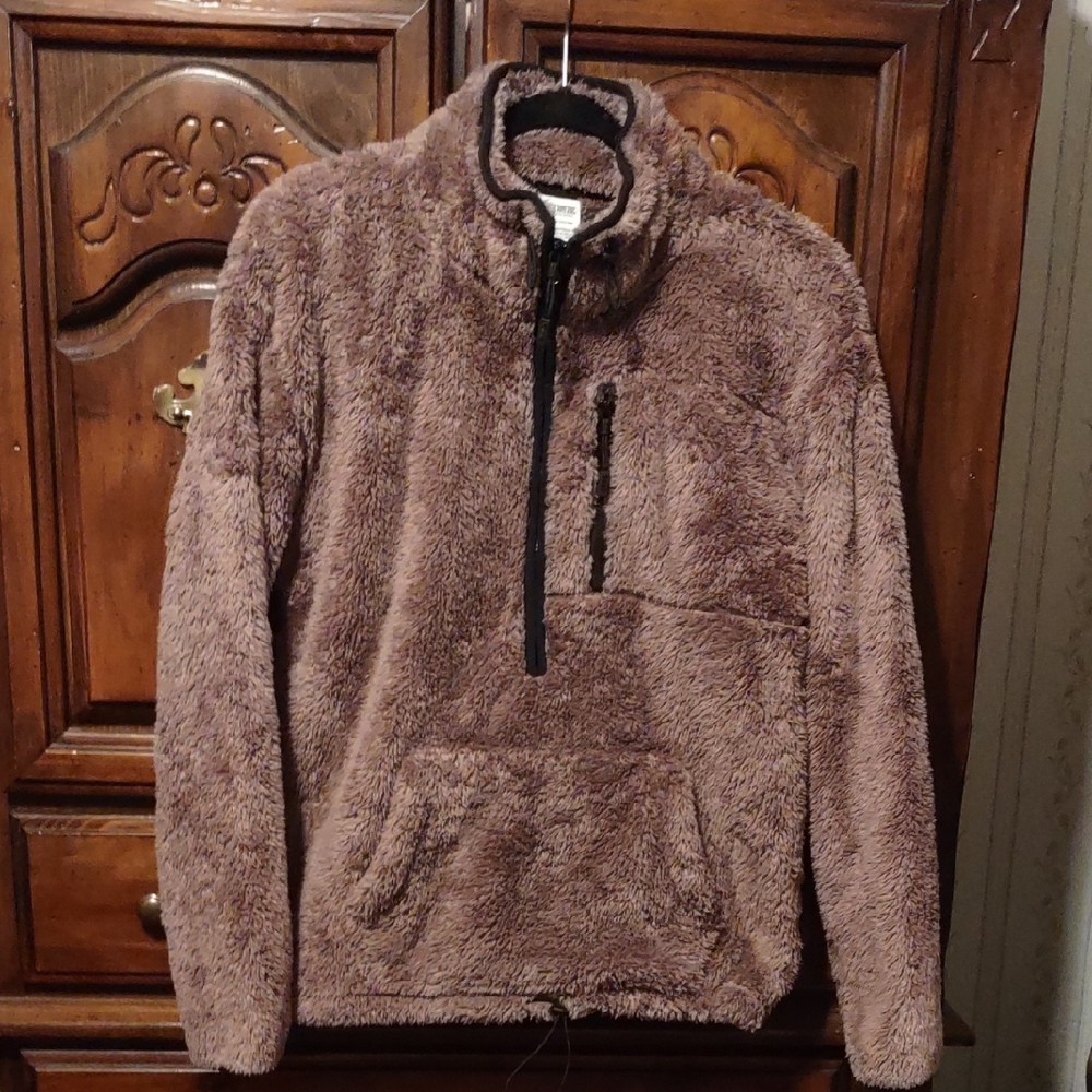 Cozy Brown Fleece Women's Sweater